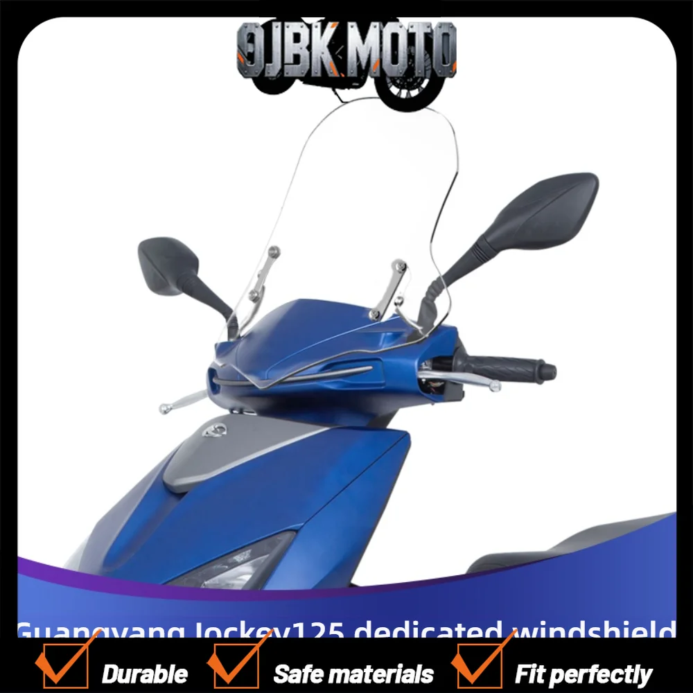 【Perfect fit】For KYMCO Jockey125 modified windshield motorcycle pedals windshield front windshield transparent chest protector