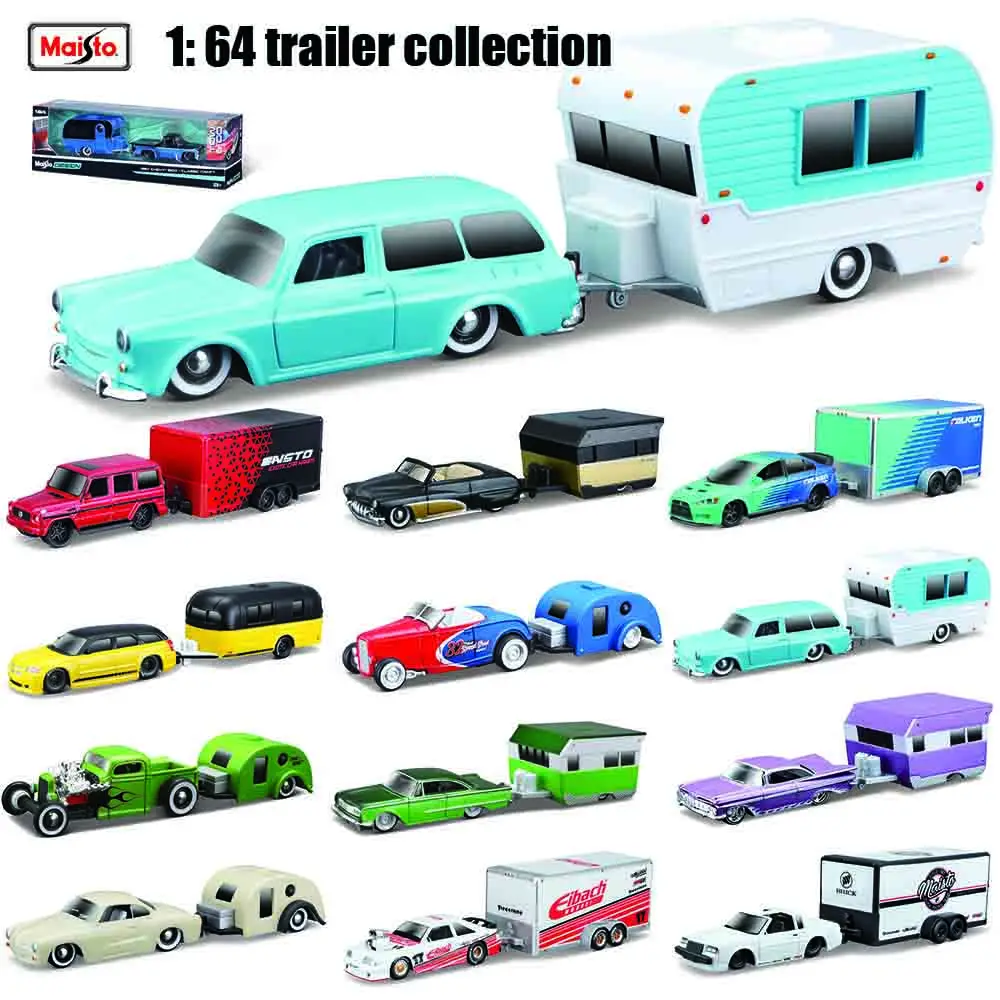 Maisto 1:64 1967 VW 1600 K5 Blazer Chevrolet Brand collectible trailer die-cast precision model car Model collection gift