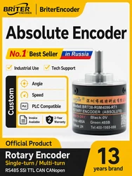 RS485 Modbus RTU Rotary Absolute Shaft Encoder Magnetic Single-turn Multi-turn Angle Sensor Power-Off Memory for Robotic Systems