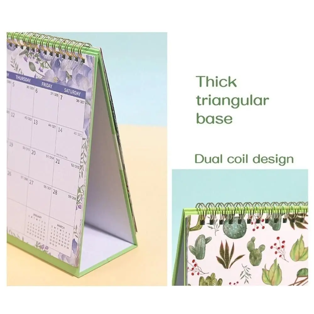 

2026 Printing Desk Calendar Thick Paper Office School Supplies Mini Calendar Creative Simple Daily Planner Desktop Decorations