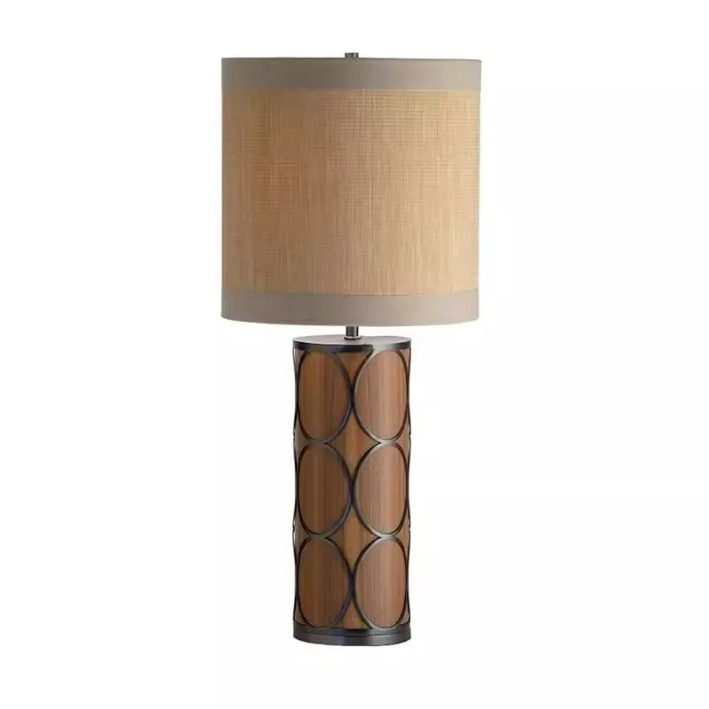 Modern simple solid wood home romantic and warm master bedroom desk lamp