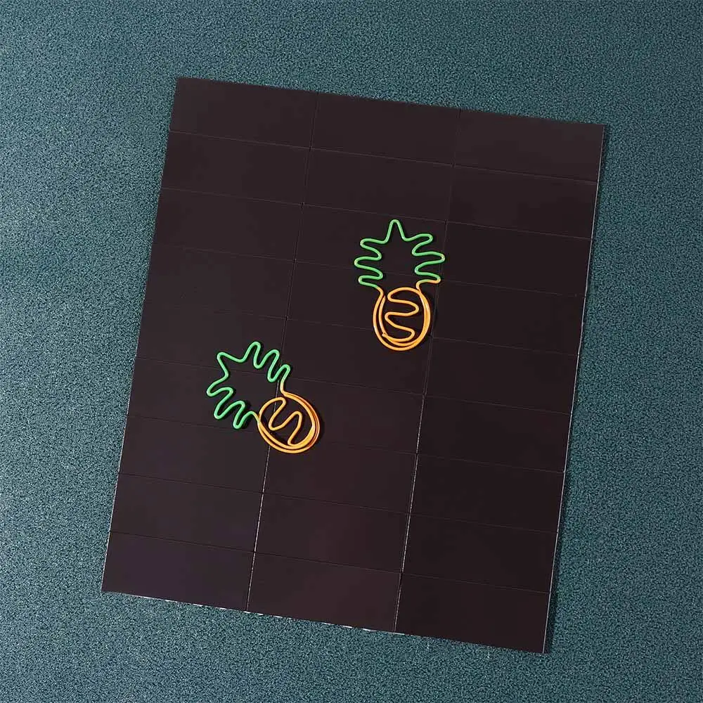 30 pz/foglio sussidi didattici magnete adesivo per lavagna autoadesivo flessibile adesivo magnetico fai da te nero rettangolare artigianale