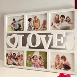 Retro Style Collage Photo Frame Plastic Square Shape Picture Frames 10x15Cm LOVE photos Frame for Wall Home Decor Eco Friendly