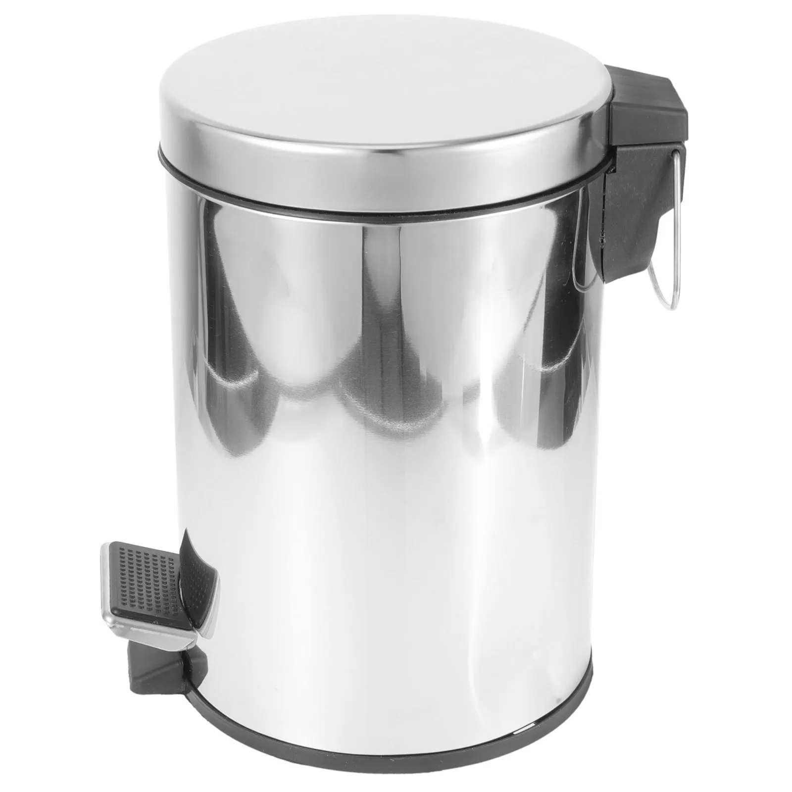 

Stainless Steel Pedal Trash Can with Large Opening for Easy Use Suitable Bedroom Living Room Kitchen Bathroom Home Waste