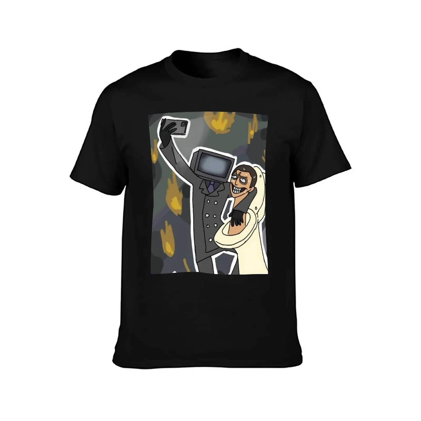 skibidi toilet Graphic T-Shirt, Summer Casual Cotton Tee, Oversized Streetwear Tops, Vintage Graphic Print, Unisex Men Women
