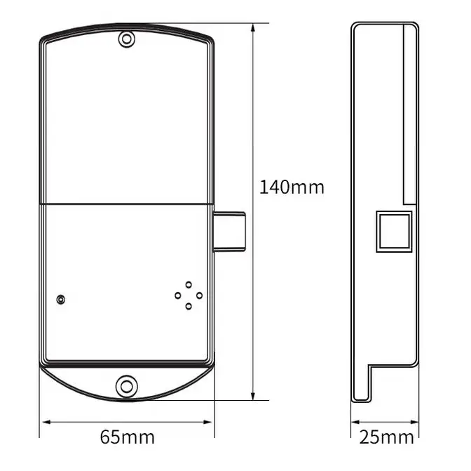 Gym Locker Security 11*2.1*2.08cm Electronic Code Lock Indoor Environment Use IP65 Dustproof Rating 4-16 Digit Password