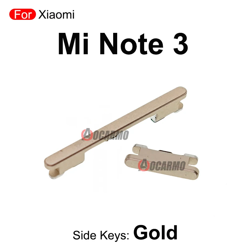 For Xiaomi Mi Note3 Power on/ off Volume Buttons Side Keys Black Gold Replacement Parts