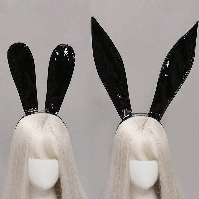 Bandeau oreilles de lapin en PU Sexy, couvre-chef pour Cosplay Lolita pour femmes, cadeau de jeu de rôle de demoiselle d'honneur d'halloween