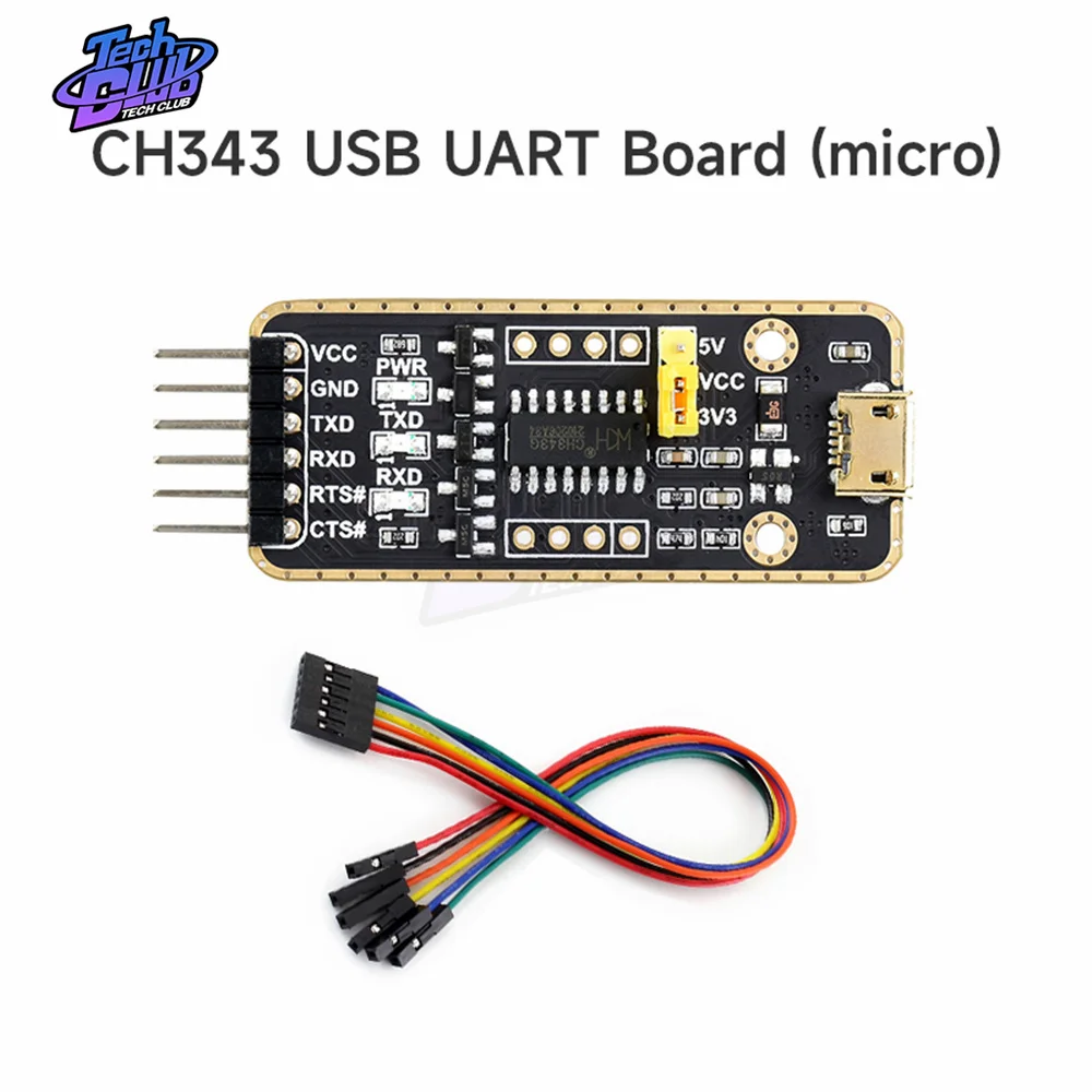 Módulo de Comunicação USB para UART, Micro, Mini, Tipo A, Tipo C, Transmissão de Alta Transmissão, Acessórios de Alimentação