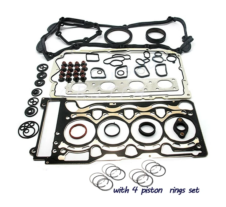 Engine Overhaul Gasket Seals Kit with 4 Piston Rings Set for E46 E87 316i 318i 120i N42 N46 11120308857