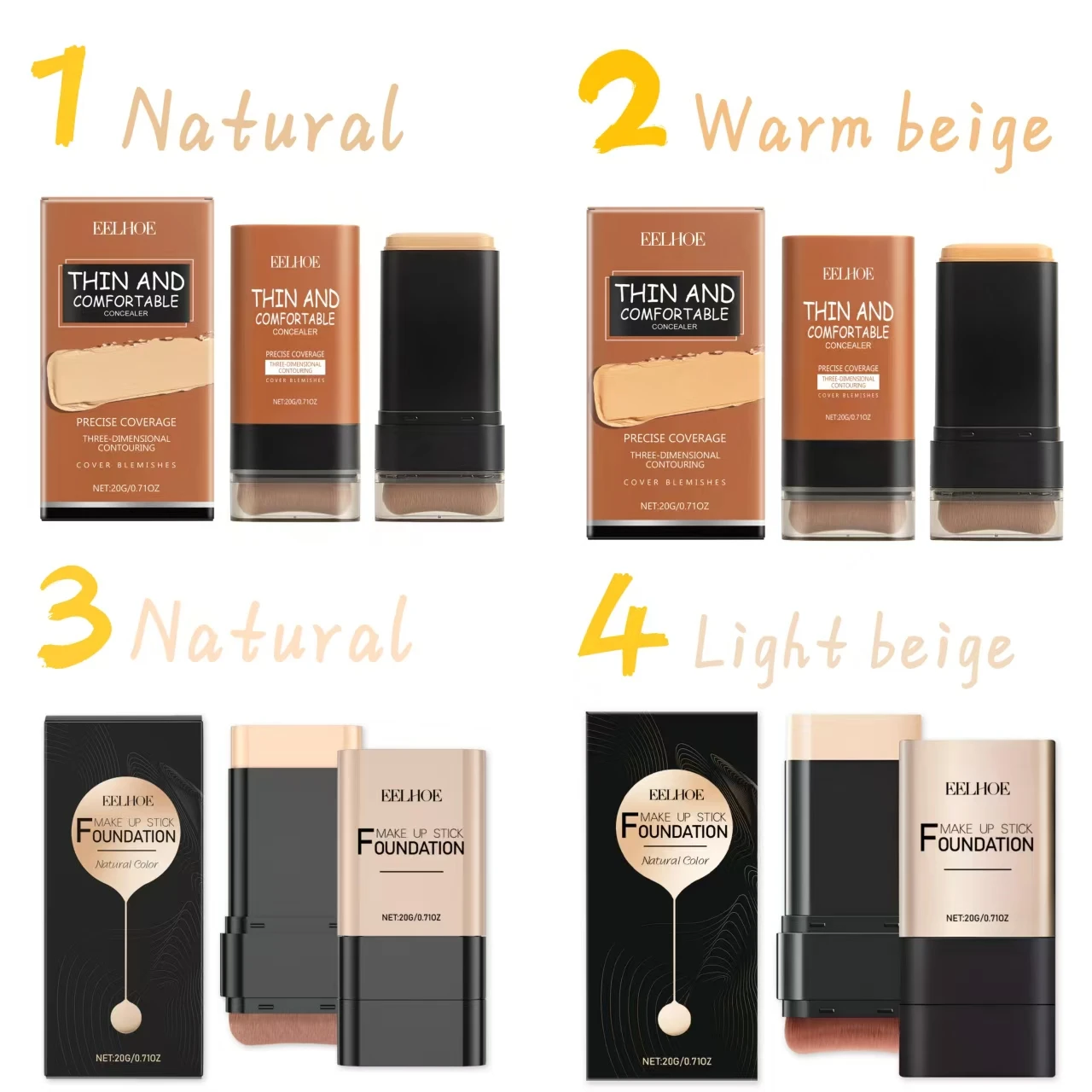 ファンデーション コンシーラー ファンデーション フルカバー マット仕上げ フェイスメイク用 肌の色調を明るくする ティント ニキビをカバーする