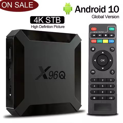 X96Q Android10 TV Box AllwinnerH313 Quad Core 4K Smart TV BOX 2GB16GB Wifi Youtube Netflix Multi Language Streaming Media Player