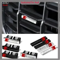 Car Goods Emblem Grill Front Hood Badge Grille For Audi Sline RS A3 A4 B8 8P 8V B6 A5 A6 C7 Q5 B9 B7 C6 A1 Q7 Q3 TT Auto sticker