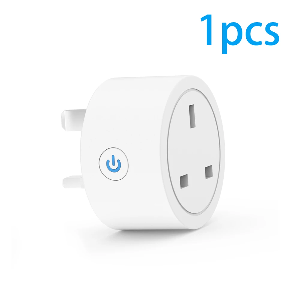 Prise intelligente Tuya 20A, WiFi UK, adaptateur 3 broches, commande vocale Alexa domestique avec fo