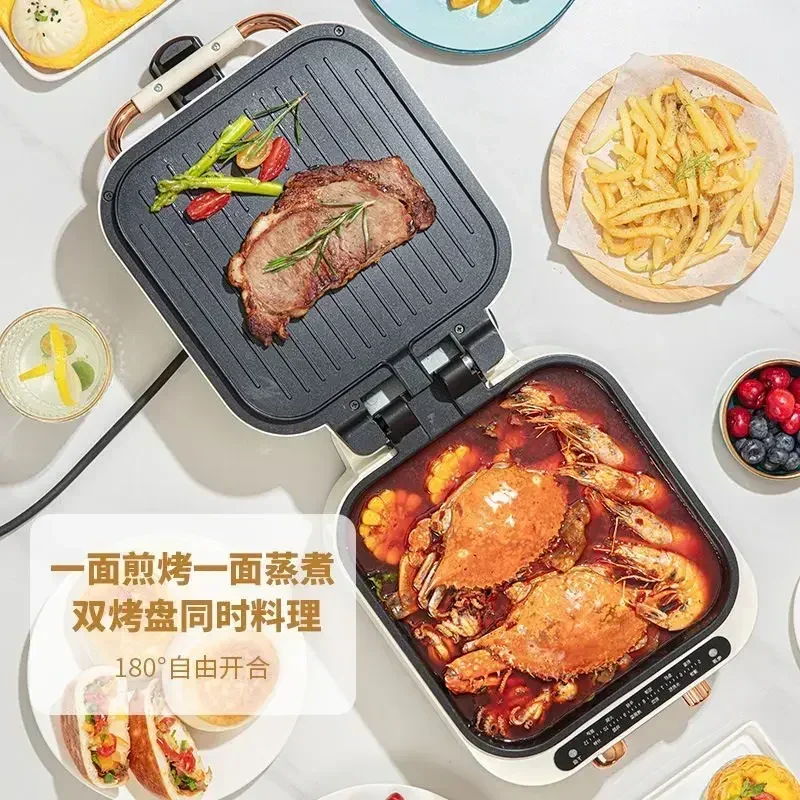 กระทะเค้กไฟฟ้าขนาด110V มาตรฐานอเมริกันเครื่องทำแพนเค้กทำจากเตาร้อนสองด้านสำหรับบ้าน