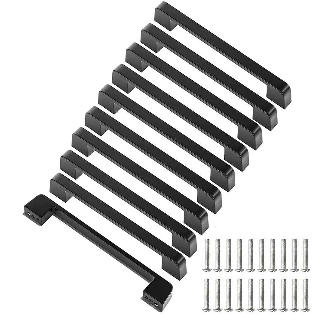 

Brand New Cabinet Handles Kitchen Cabinet Furniture Door Handle Handles Wear-resistant With Screws Aluminum Alloy