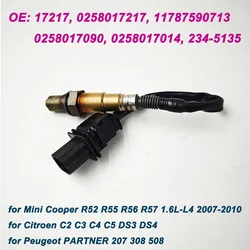 High Quality 0258017217 O2 Lambda Probe Oxygen Sensor 11787590713 For Citroen C2 Peugeot 207 208 Mini Cooper R55 R56 R57 1.6L