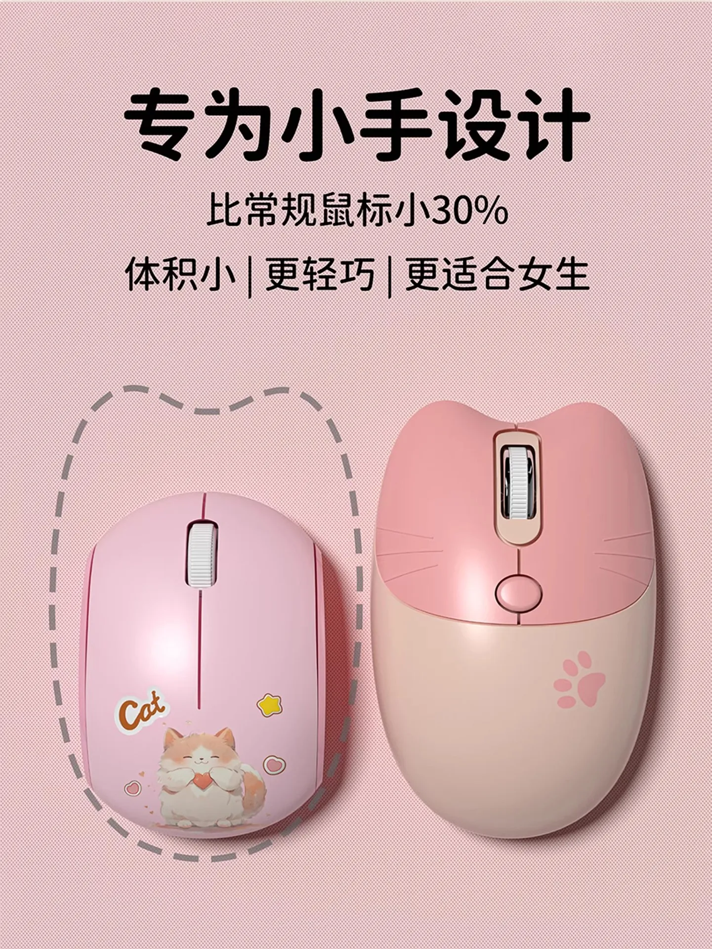 Cute Mini Steamed‑Bun Shape Wireless Bluetooth Dual‑Mode Mouse, Compact Portable Kawaii Computer Mice for Kids Girls Compatible