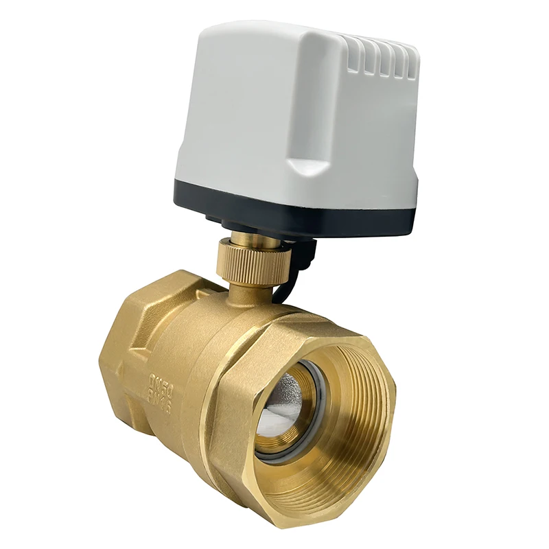 

1/2'' 3/4'' 1'' 1-1/4'' 2 Inch IP65 Waterproof Motorized Ball Valve 2 Way Brass Electric Ball Valve Big Torque Metal Motor