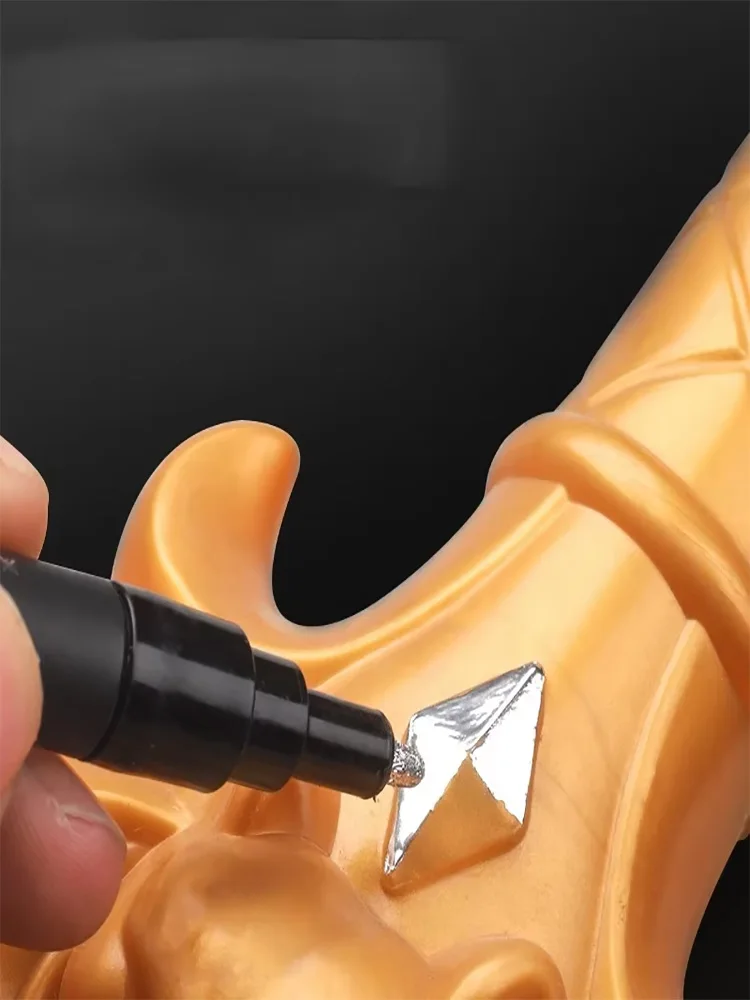 Stylo de peinture miroir argenté par galvanoplastie, réparation manuelle, métal chromé, pneu étanche, peinture de retouche en céramique, pointe de 1mm/2/3mm