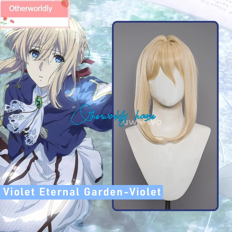 Anime Violet Cosplay Wig Violet Wig Yellow Long Wig 60CM Yeallow Violet Evergardenn Costume