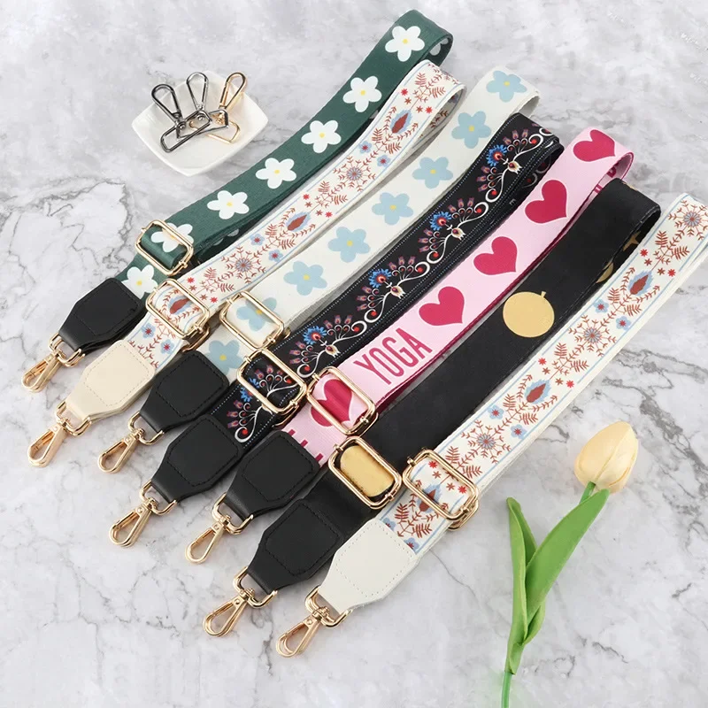

Fashion Bag Strap Replacement Ethnic Style Extra Wide Bag Strap Adjustable Bag for Crossbody Handbag Purse Versatile Accessories