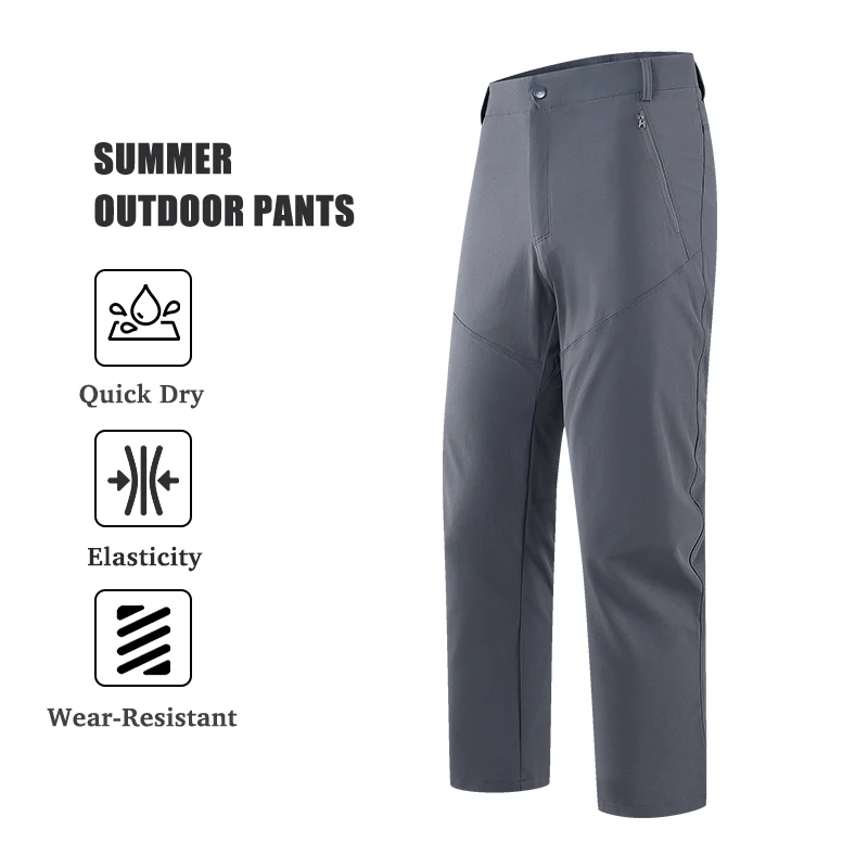 

EUMERGX Unisex Summer Quick Dry Pants Hiking Climbing Trekking Mountaineering Trousers Men Women Elastic Waterproof Sports Pants