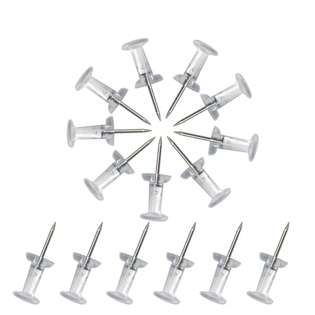 200Pcs High Visibility Wooden Map Pushpins Stainless Steel Tips Ideal for School Office Home Use on Maps Calendars Photos Lists