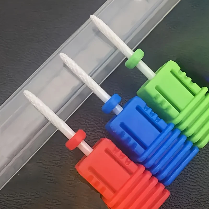 Testa per molatura per unghie in ceramica bianca Lucidatura per molatura per unghie Strumento per manicure elettrico Levigatrice per cuticole Accessori per utensili per punte da trapano
