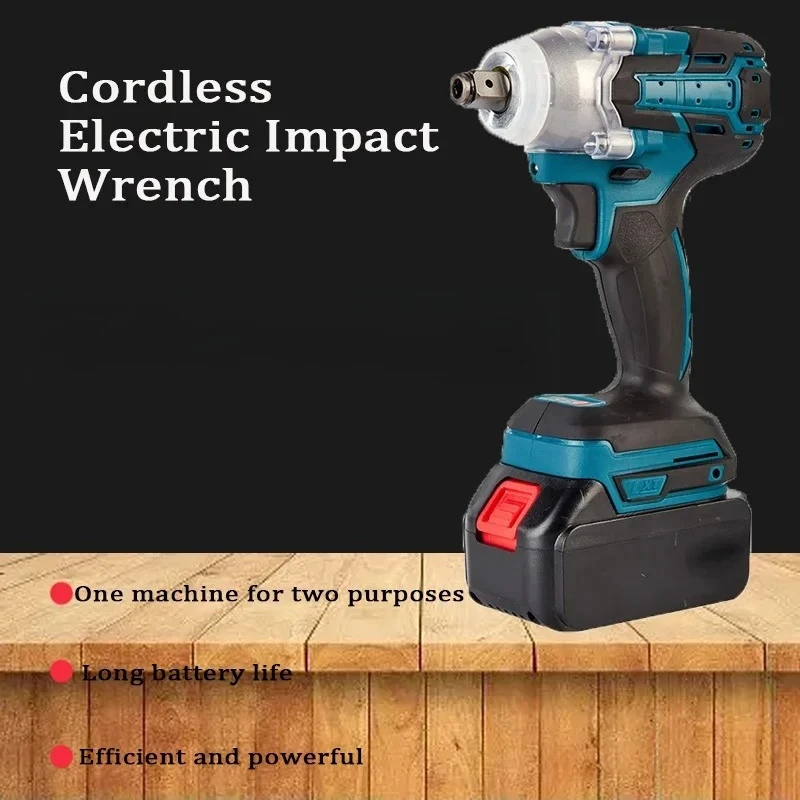 

Electric Impact Wrench Brushless Cordless wrench Electric screwdriver 1/2 Inch 18V Battery Screwdriver Power Tools