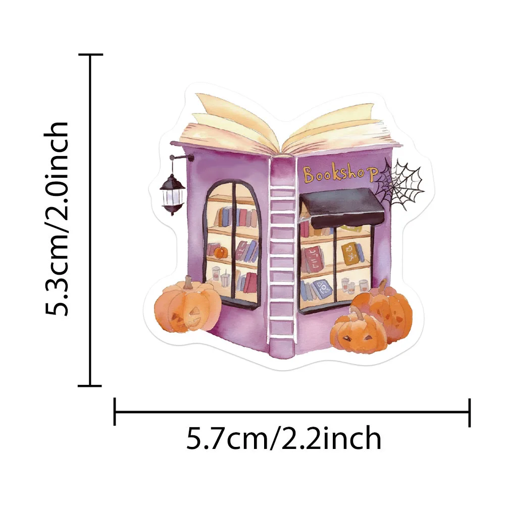 50PCS Bookish Fall Stickers Retro Style Graffiti Decals For Scrapbook Laptop Refrigerator Student Tablet Cartoon Toy Stickers