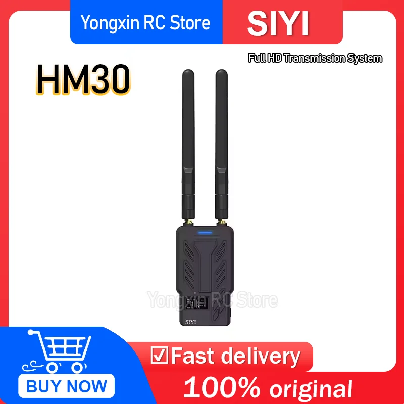 

Цифровая система радиосвязи SIYI HM30 Full HD с передатчиком, пультом дистанционного управления, сенсорным OLED-экраном, 1080p 60fps, 150мс FPV OSD, 30 км