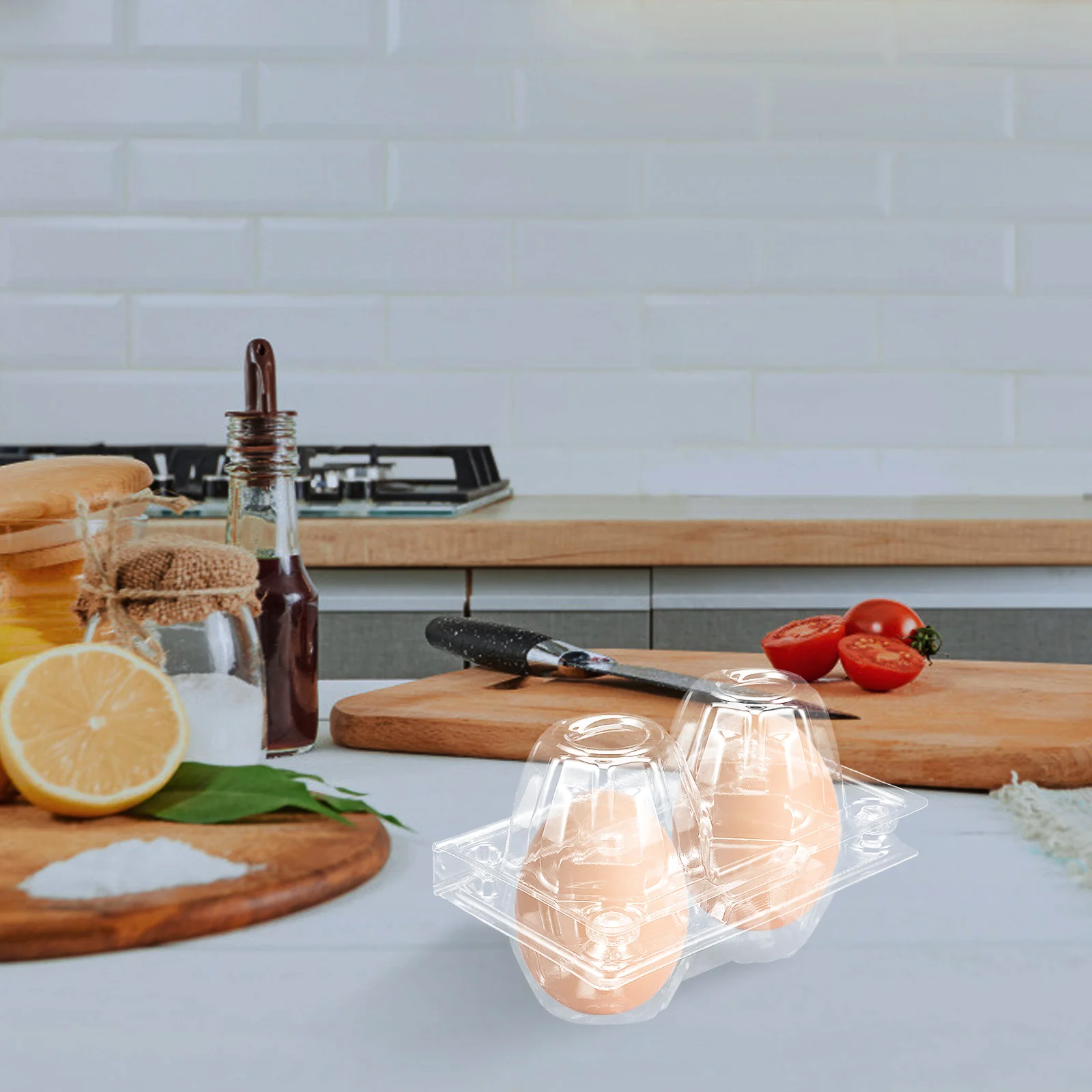 

50pcs Egg Carton Transparent Egg Packaging Boxes for Packing Storage Container ganizer Holder Disposable Medium Size