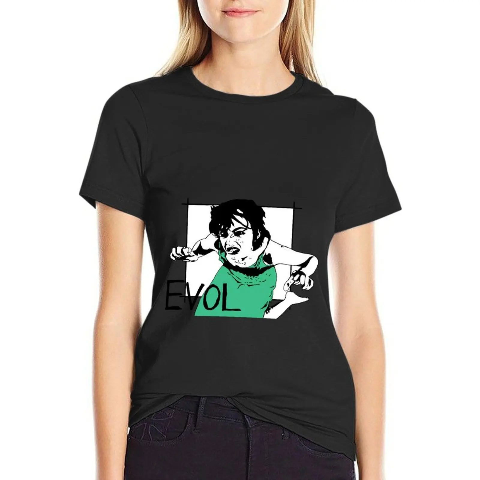

EVOL Album Artwork (Green) T-Shirt animal print shirt for girls heavyweights tops funny t shirts for Women