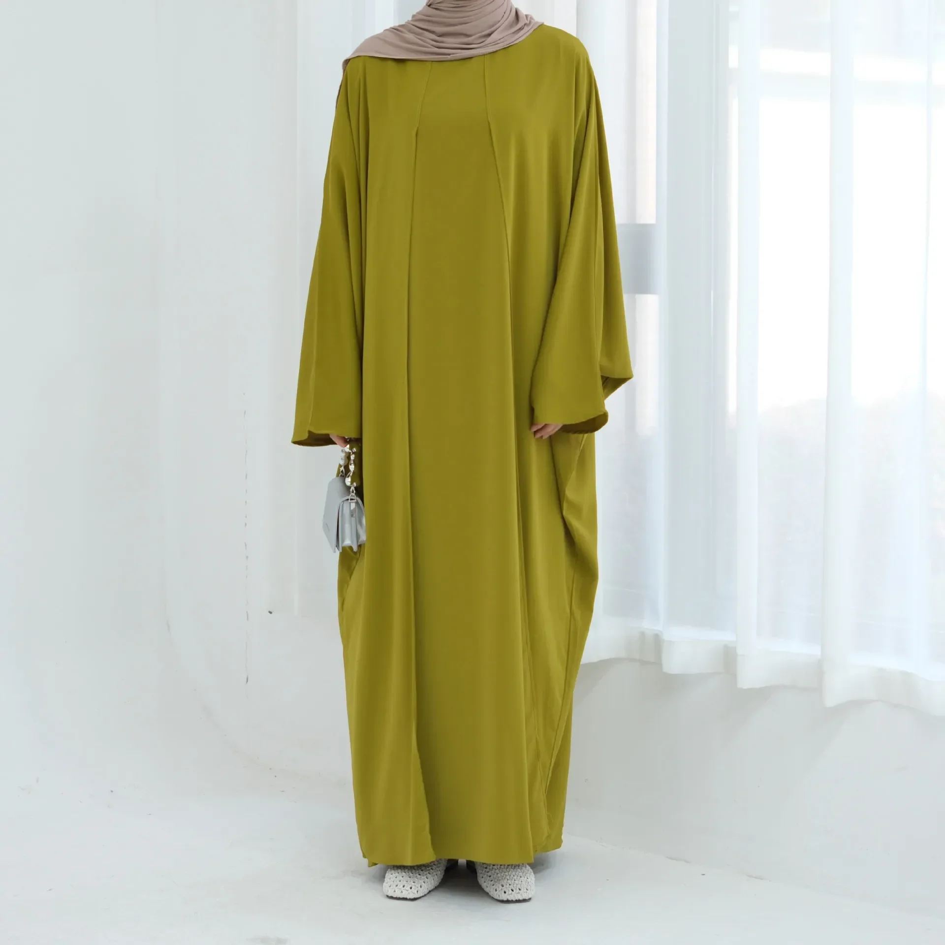 

Femme Musulmane Vestidos Eid Abaya Dubai Kaftan Turkey Robe Muslim Women Maxi Dress Ramadan Islam Jalabiya Caftan Djellaba Gown