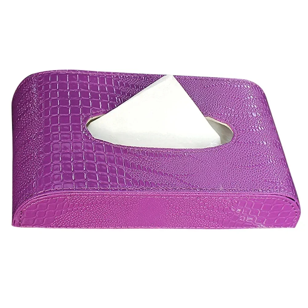 Type Dashboard Towel Paper Cover Case for Home Auto Office Use Red Purple Sexy Snakeskin Pattern Leather Car Tissue Box Block