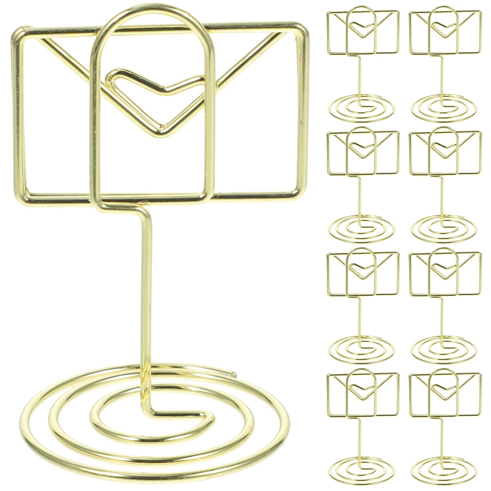 

20pcs Metal Memo Clips 1.2mm Golden Envelope D Style Place Card Holders Table Number s Photo Holders Wedding Decor