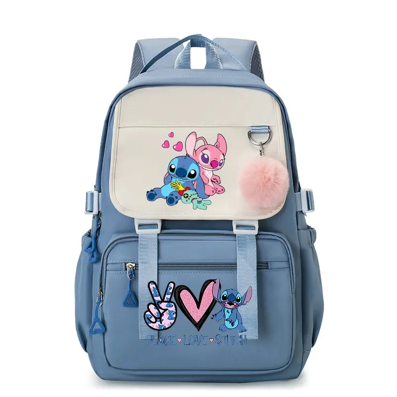 Stitch School Backpack Children School Bags Girls Daypack Kids Adolescent Bags Kawaii Waterproof Large Capacity Backpack