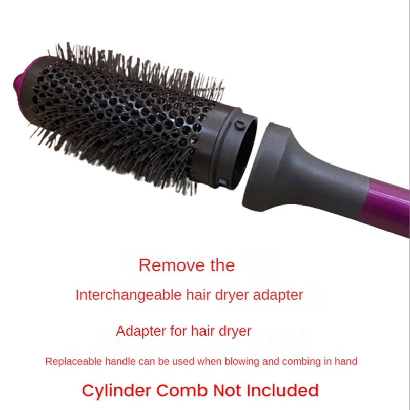 Cepillo redondo para Dyson HD03/HD05/ HD08, mango cilíndrico, peine para el pelo, mango desmontable, herramienta de peinado para salón