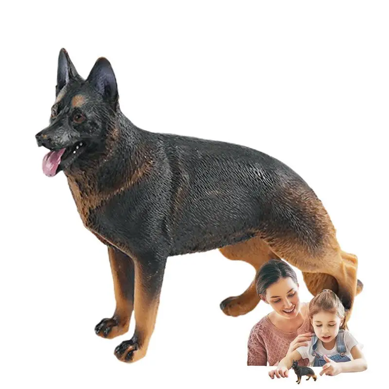 Figurine de chien de simulation pour la décoration de la maison, figurine de chiot, sculpture d'animaux, modèle de bouledogue Schnauzer, figurines d'action mignonnes, cadeaux de jouets pour enfants