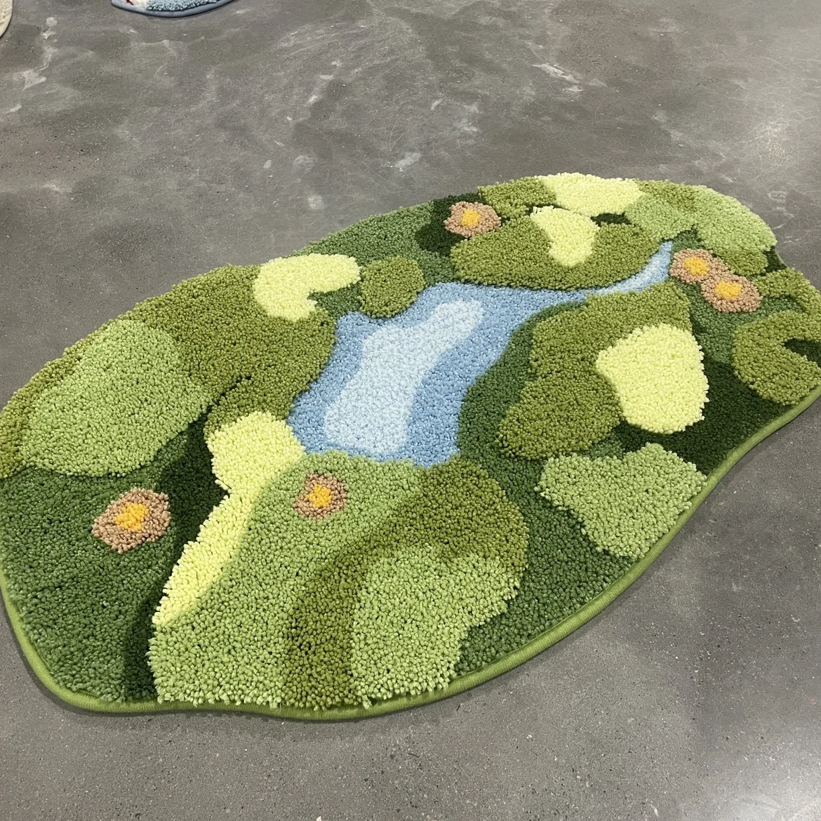 High Quality Moss Rug Thick Plush Bedroom Bedside Area Rug Three-dimensional Carpet Surface Living Room Decorative Floor Mats