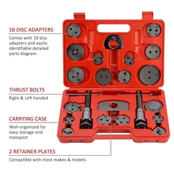 22PCS Universal Auto Disc Brake Pad Caliper Regulator Rewind Wind Back Tool Kit Brake Pump Piston Adjustment Car Repair Tools