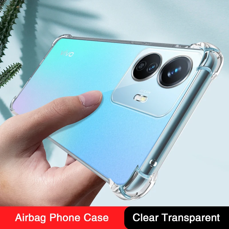 

Transparent Silicone Phone Case for VIVO Y77 Y77T Y77E T1 5G Airbag Soft Original Back Cover Camera Protection Fundas Accessorie