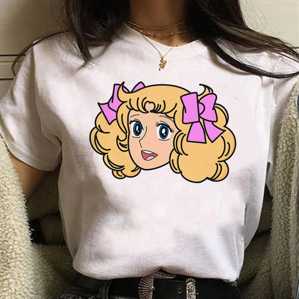 Candy Candy Tee women Y2K harajuku designer t shirt donna 2000s funny anime clothes