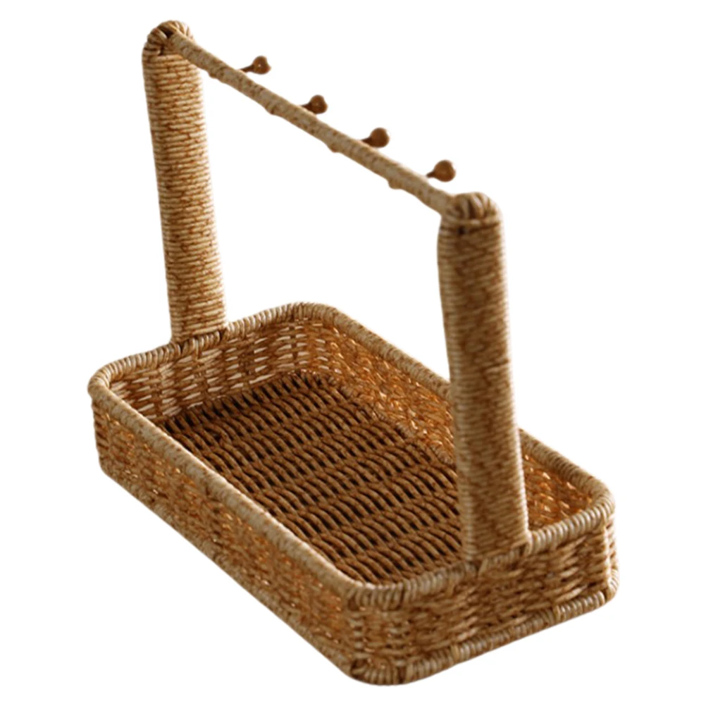 

Rattan Storage Baskets Woven Basket for Keys Entryway Decor Lightweight Home Organization Kitchen Sundries Container