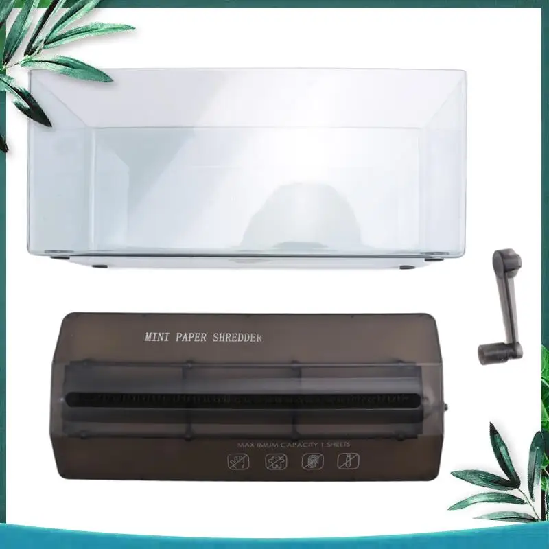 (NEW) Paper Shredder Desktop Manual Mini Hand Cutting Tool A4 Machine Documents Crusher For Home