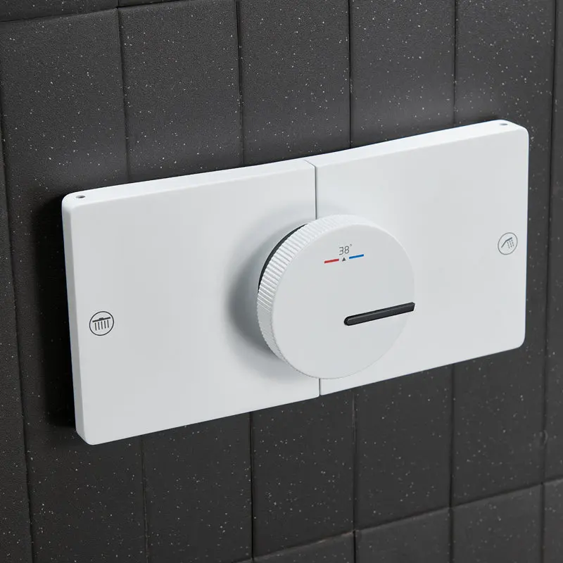 DoLife Store Minimalist Wall-mounted Thermostatic Shower Concealed Shower Recessed Hidden Hidden Thermostatic Button Switch