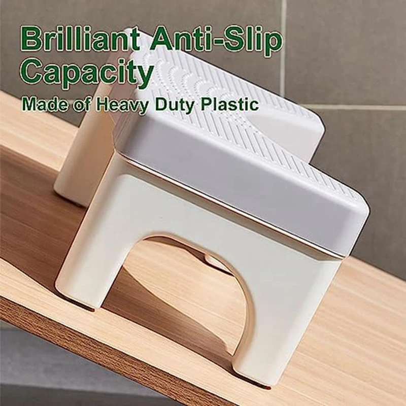 Sgabello per cacca per WC accovacciato, sgabello per cacca in plastica portatile per adulti, sgabello per cacca per WC per adulti, sgabello per cacca per bambini durevole, 1 pz