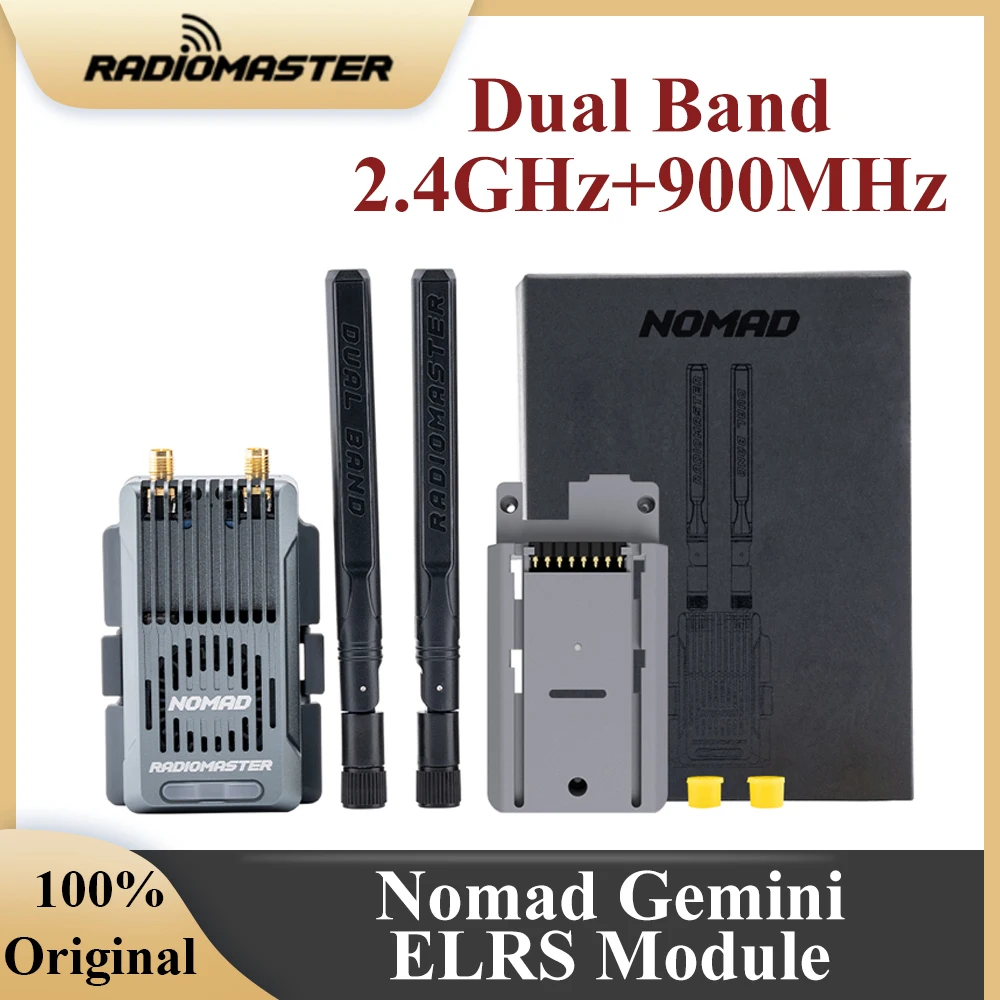 Radiomaster Nomad 2.4GHz 900MHz RF Module Dual Band Dual 1000mW Dual band Gemini ELRS FCC With Micro Module Adapter