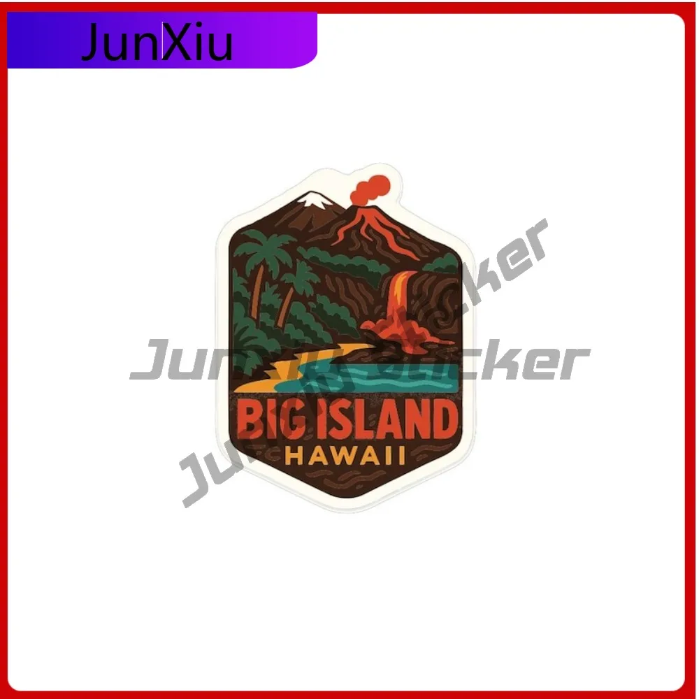 

Big Island Hawaii Sticker Vinyl Die-cut Decal Travel City Skyline Landmark Design Cover Scratch Sticker Car Bicycle Skateboard